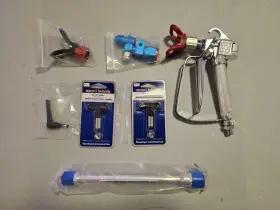 Jw125-9 Jwgjw 3600psi Airless Paint Spray Gun With 311 And 517 Tip Guard Swivel