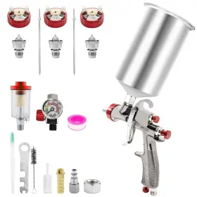 R500a Kcnkcn R500 Lvlp Air Spray Gun Premium Kit With 1000cc Aluminum Cup Easy To Use Pa