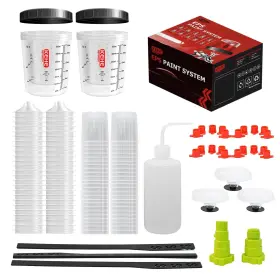 Kps-c01111 Kehe Refinish Disposable Paint Cups For Spray Gun Mixing 12 Ounce 350ml Kit 50 Liners