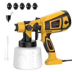 800w Kenoucle 797417876754 Paint Sprayer 32000rpm Hvlp Spray Gun With 1400ml High Capacity Conta Inch