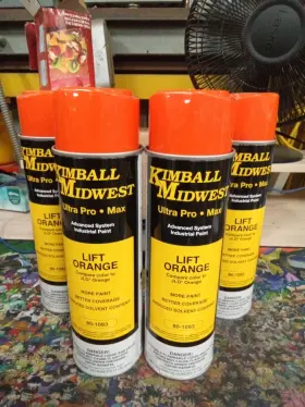 80-1083 Kimball Midwest 4pk Genuine Kimbal Ultra Pro Max Aerosol Paint Lift Orange 740ep