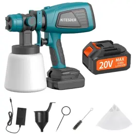Pqj20v-h10 Kitesder Cordless Paint Sprayer Portable Street Art High Pressure 1 Battery