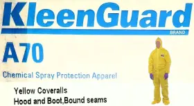 00684 Kleenguard A Kimberly-clark Professional Product 684 A70 1 /ea Xl Chemical Spray Coveralls Footie Hoodie Elastic Cuff