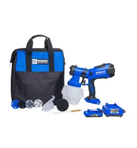 Kobalt 195532002919 24v Cordless Battery Handheld Hvlp Paint Sprayer And Charger
