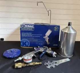 232156 Kobalt 712206865777 Large Gravity Feed Hvlp Spray Gun #232156 1000cc Cup