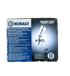 0301337 Kobalt 879686002215 Large Gravity Feed Hvlp Spray Gun New In Box