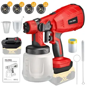 Pq118 Kolenda Cordless Paint Sprayer For Dewalt 20v Max Battery Handheld Hvlp