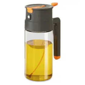 Komforbaa 6028 650ml/22oz Oil Sprayer For Cooking 2 In 1 Glass Olive Dark Gray