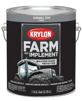 Krylon 724504019817 Farm And Implement Brush-on Primer 128 Fl Oz Pack Of 1 Gray
