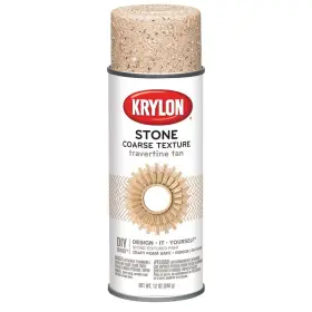 B000b7s36a Krylon K18203 Coarse Stone Texture Spray Paint Travertine Tan 12 Oz