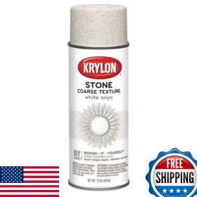 B000c01818 Krylon K18213 Coarse Stone Texture Finish Spray Paint White Onyx 12 Ounce