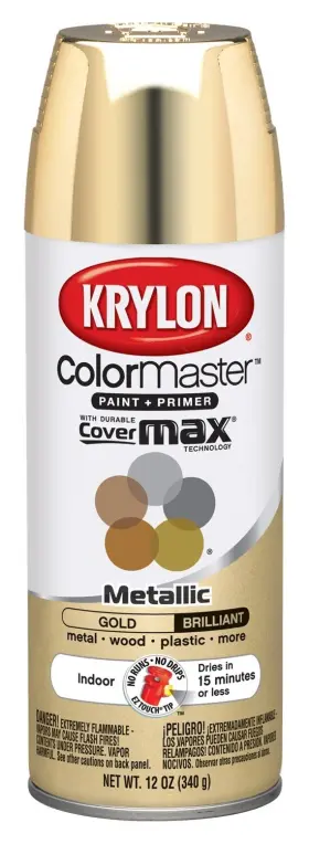 B000mruyi4 Krylon K15151002 Colormaster Paint Primer Metallic Gold Spray 12 Oz