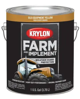 B01c4mic7o Krylon 1985 Farm And Implement Brush Paint 1 Gallon High Gloss Old Equipment Ye