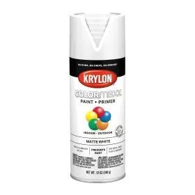 B07lfwtspd Krylon K05591007 Colormaxx Spray Paint Primer Matte White 12oz Indoor/outdoor