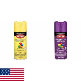 B0d2vy8c7s Krylon 12oz Gloss Sun Yellow And Rich Plum Spray Paint Primer 2-pack