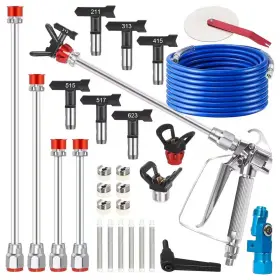 3600 Laifucam 313027887876 1 Kit Airless Paint Sprayer Gun Psi High Pressure With 50 Ft Hose 6 Revers