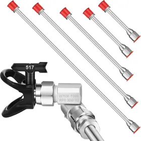 Lanties 445031253248 8pcs Airless Paint Sprayer Gun Tip Extension Pole Rod Set For Spray
