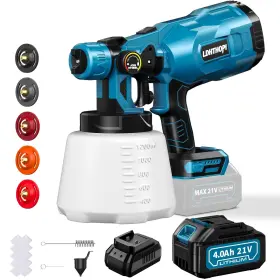 Kf370039-01 Ldhthopi Cordless Paint Sprayer With 4000mah Battery 1000w High Power Electric Hvlp