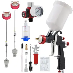 R500 Lekalapro 714855310442 Lvlp Spray Gun Car Paint With 1.3/1.5/1.7mm Nozzles Air Regulator &