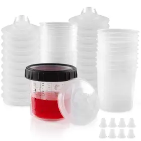 Lekalapro 739804260586 Spray Paint Cups Gun Cup Liners And Lid System 20 Pack