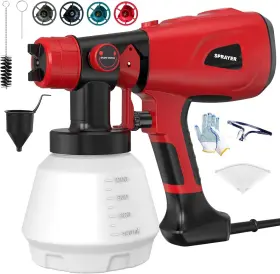 Jh-red-4 Lesonjoy Paint Sprayer 1000w High Power Electric Spray Gun With Adjustable Red