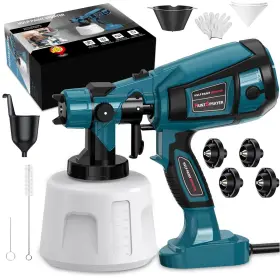 Lesonjoy Lq-001 1000w High Power Paint Sprayer Hvlp Electric Spray Gun With 4 Copper N