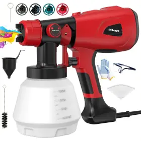 R4y-fx Lesonjoy Paint Sprayer Tool 1000w High Power Electric Spray Gun With Adjustable