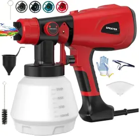 Riv001 Lesonjoy Paint Sprayer Tool 1000w High Power Electric Spray Gun With Adjustable Spr
