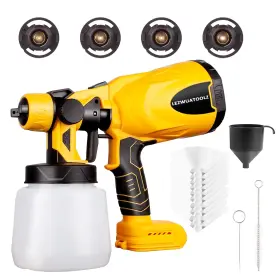 Lezwuatoolz 758086876605 Cordless Paint Sprayer Airless For Dewalt 20v Max Battery Tool Only Hvlp Spr