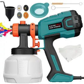Lf207b-1 Lifove Paint Sprayer - 700w Hvlp High Power Electric Spray Gun With Adjustable