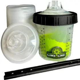 Lime Line 850035293065 Disposable Automotive Paint Spray Cup Lids And Liners Kit 600-300 Ml 50pack