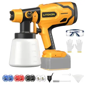 Litekon 790864452120 Cordless Paint Sprayer Compatible With - 20v Max Battery Handhel