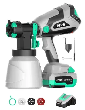 Litheli 634715825681 20v Cordless Paint Sprayer Gun Hvlp Sprayers For Home Interior And Ext