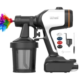 U20pr00-0a120 Litheli Cordless Paint Sprayer With Battery Of 4.0ah Hvlp Gun