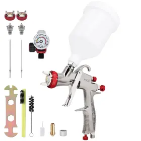 R500 Liysnpty 073980426061 Lvlp Spray Gun With 1.3/1.5/1.7mm Nozzle And Air Pressure Regulator Gaug
