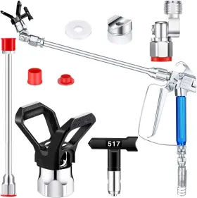 If-lounsweer-692 Lounsweer 5 Pcs Airless Sprayer Gun Hose Kit Paint Spray High Pressure 3600 Ps
