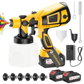 Pqq03-yellow Luderignite Cordless Paint Sprayer With 650w Powerful Copper Motor 6