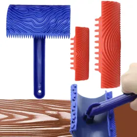 Wgt003 Lutq 3 Pack Wood Grain Tool -natural Woodgrain Maker For Decorative Painting Premi