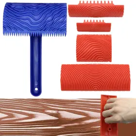 Wgt005 Lutq 5 Pack Wood Grain Tool - Natural Woodgrain Maker For Decorative Painting Prem