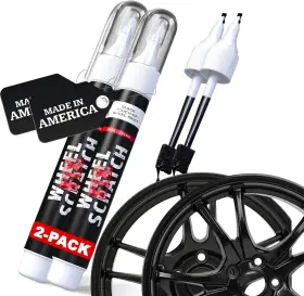 Lux-supply 627833527230 Wheel Scratch Fix Black Touch Up Paint For Cars - Diy Alloy Repair