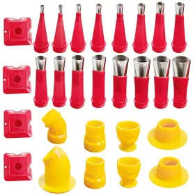 Luzhidongm 331816828139 28pcs Universal Integrated Rubber Nozzle Tool Kit Caulking Tips Nozz