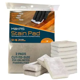 Makrs 850036523000 M Krs Stain Pad Cut-to-size Pads 2-pack Yields 12-16 Applicators Lint Snag