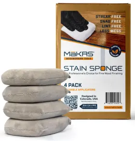Mss0523-4 Makrs M Krs Stain Sponge 4-pack Staining Pads Lint Snag And Streak-free Applicat
