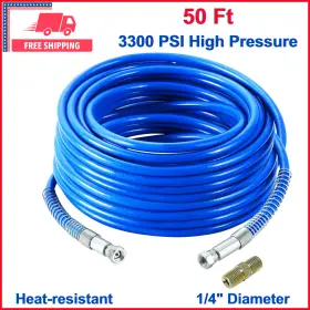 Maopiner 633955862562 50 Feet Airless Paint Sprayer Hose 3300 Psi High Pressure Flexible Fiber Tube