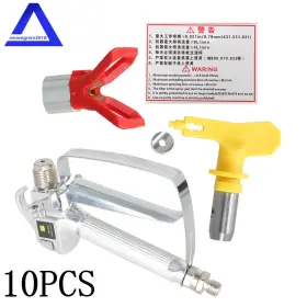 Amz43258 Marddpair 10 Pcs For Sprayers 3600psi Airless Paint Spray Gun With Tip&tip Guard