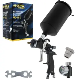 Master Airbrush 840234501504 Elite High Performance Pro-33 Series Hvlp Spray Gun With 1.3mm Tip And