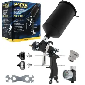 Master Airbrush 840234501559 Elite High Performance Pro-33 Series Hvlp Spray Gun Ultimate Kit - 3 F
