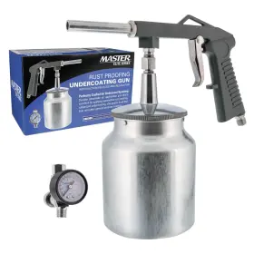 Master Airbrush 840234517239 Elite Air Undercoating Spray Gun With Regulator And Suction Feed Cup - A