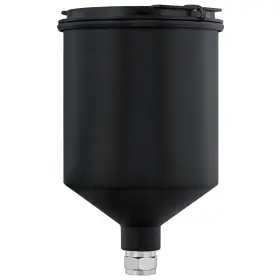 Master Airbrush 848849070385 Elite 600ml Black Aluminum Gravity Feed Spray Paint Gun Cup Drip-free Pl