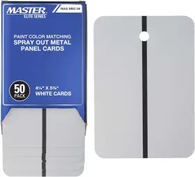 Msc-50 Master Airbrush Elite Paint Color Matching Spray Out Metal Panel Cards Pack Of 50 White